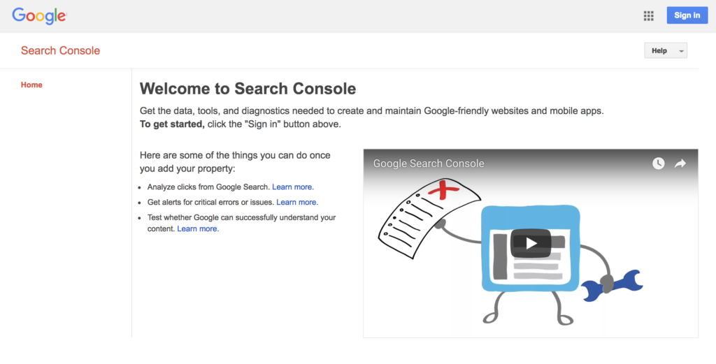 google search console